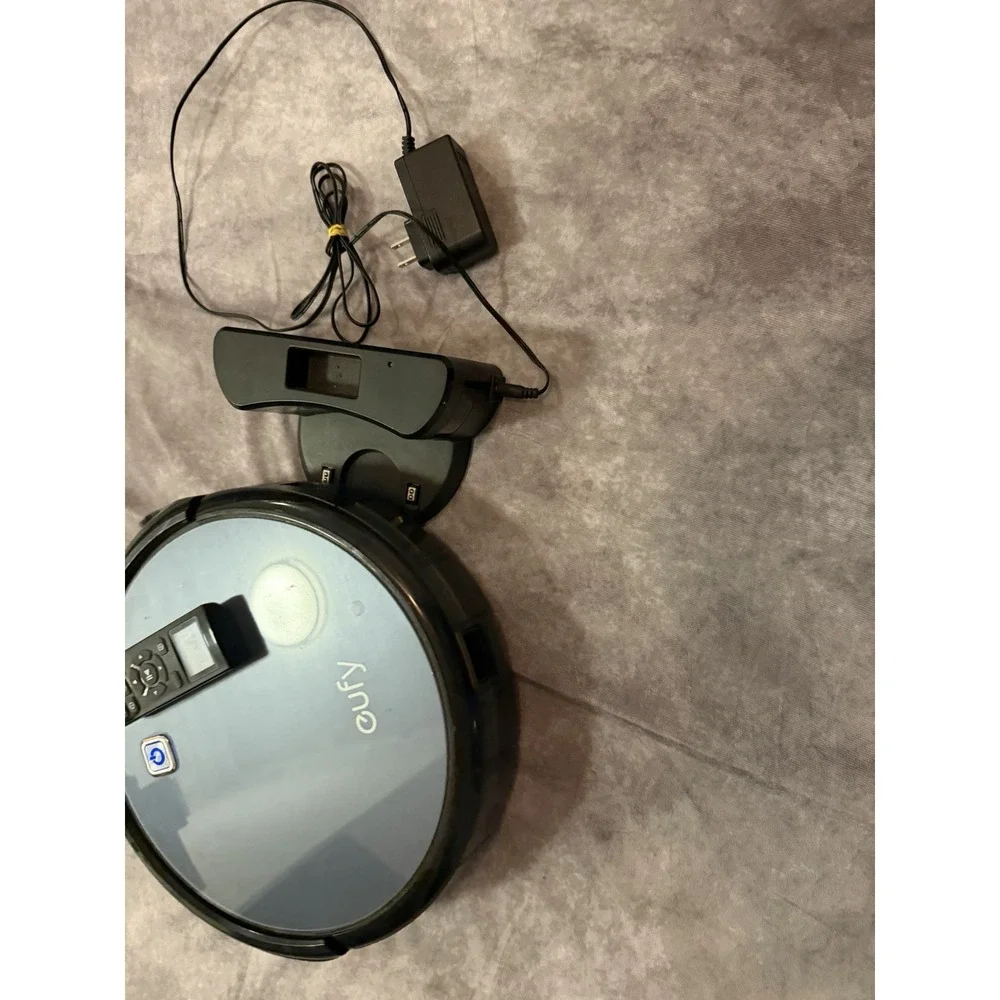 eufy Robotic Bagless Cordless Vacuum, Remote Control, Dock & Adapter, Gray/Black